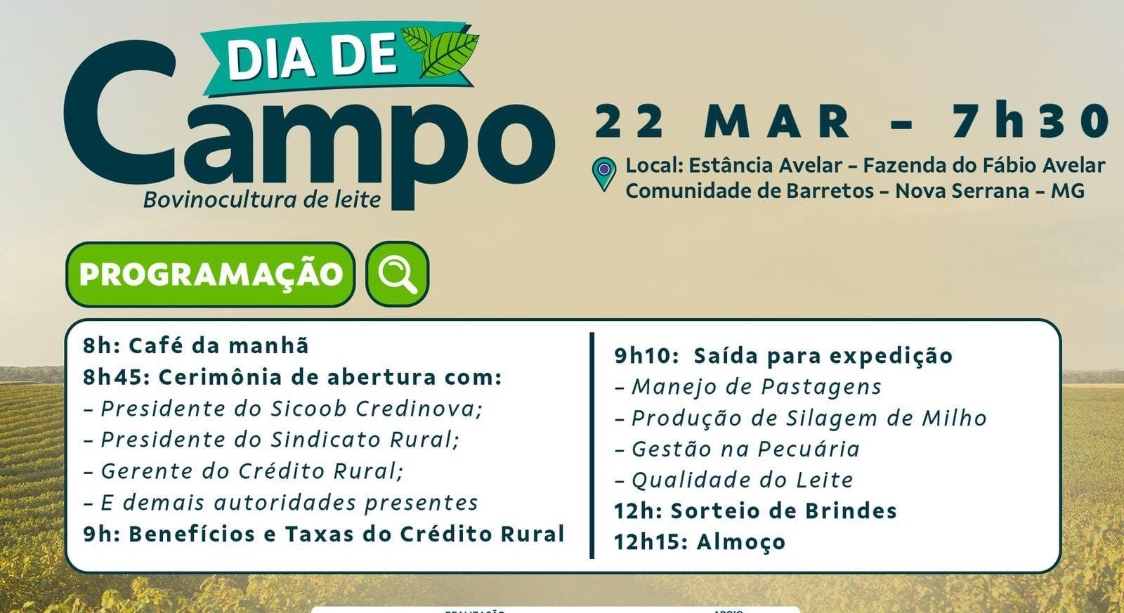 Dia de Campo Sicoob em Nova Serrana discute boas práticas na Bovinocultura de Leite