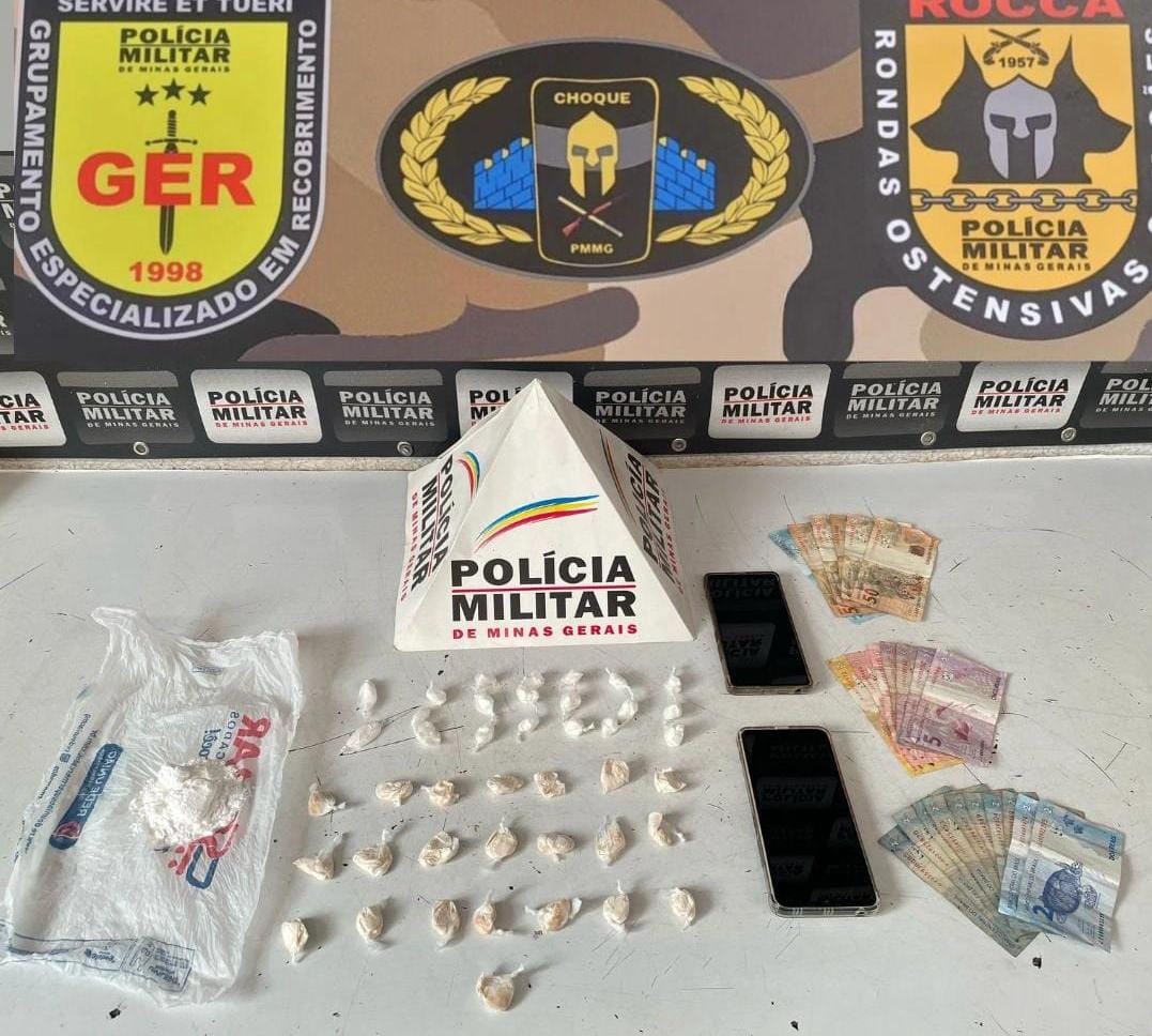 Operação “Falcão Caçador” da Polícia Militar em Carmo do Cajuru resulta em prisões e apreensões de drogas