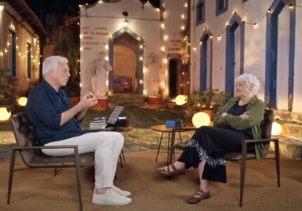 Escritora de Divinópolis, Adélia Prado tem literatura homenageada na TV Globo adélia prado conversa com bial tv globo capa site