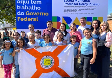 Alçada em R$ 4 milhões, destinados pelo deputado Domingos Sávio, obras da Escola Darcy Ribeiro, no bairro Niterói, tem ordem de serviço assinada escola darcy ribeiro niterói divinópolis capa site