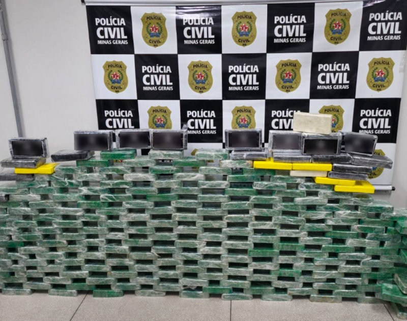 230 kg de crack e cocaína com selo de máfia internacional, são apreendidas em Minas