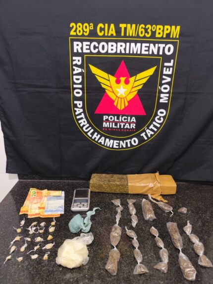 Adolescente é apreendido com cocaína, crack e maconha no bairro Geraldo Veloso, em Formiga