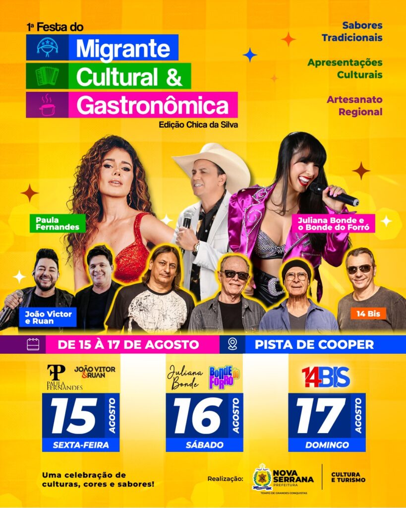 Nova Serrana Celebra Identidade com 1ª Festa do Migrante: Três Dias de Cultura e Sabores Imagem do WhatsApp de 2025-07-22 à(s) 19.22.13_35a8fab9