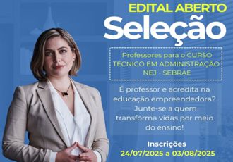IFMG abre inscrições para professores do Curso Técnico em Administração do projeto NEJ, que fortalece o empreendedorismo na região Centro-Oeste de Minas