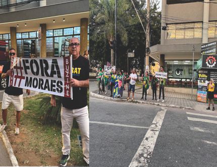 "Buzinaço" com gritos de “Fora Moraes” e “Fora Lula”, em Divinópolis, contou com a participação de 20 bolsonaristas manifestação - Divinópolis 2