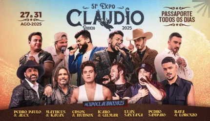 51ª ExpoCláudio promete agitar cidade com música, entretenimento e forte impacto econômico; de 27/8 a 31/8 33671