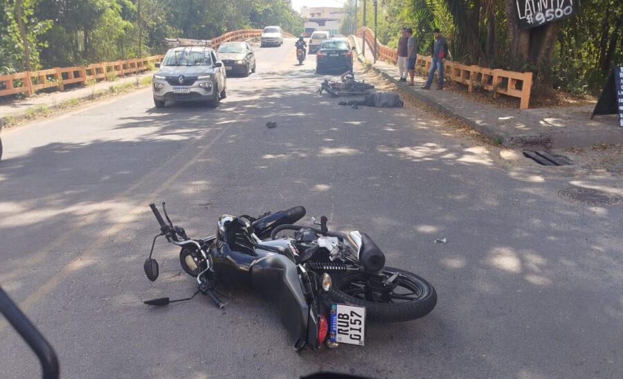 Grave acidente entre motos deixa um morto e outro ferido
