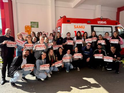 Campanha Todos Contra a Pedofilia ganha força: ambulâncias do SAMU espalham conscientização por 65 cidades
