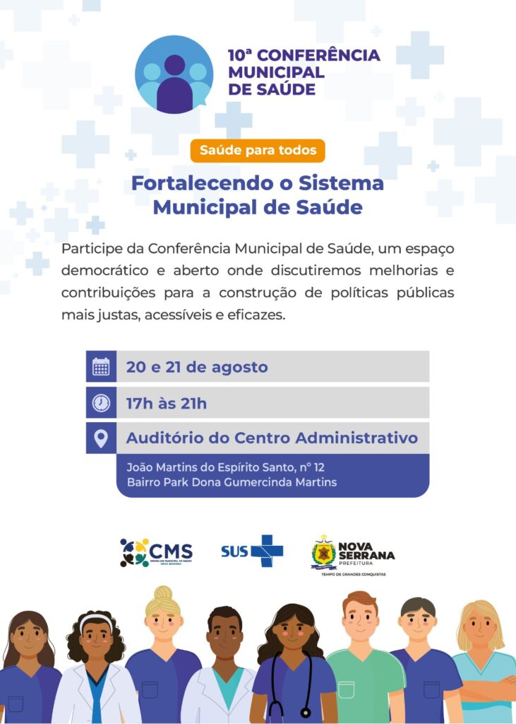 Conferência Municipal de Saúde mobiliza Nova Serrana para debater futuro do SUS nos dias 20 e 21 de agosto Imagem do WhatsApp de 2025-08-18 à(s) 07.20.55_6da5867c