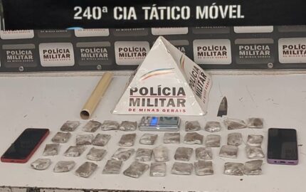 PM desmantela delivery de drogas em Divinópolis e prende casal por tráfico no bairro Ipiranga