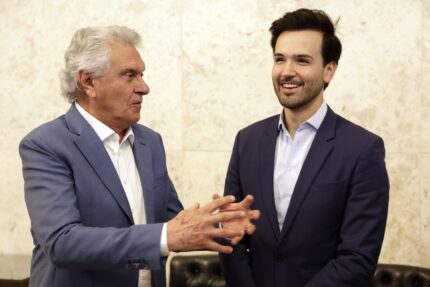 ALMG: presidente Tadeu Leite recebe o governador de Goias Ronaldo Caiado, pré-candidato à Presidência da República