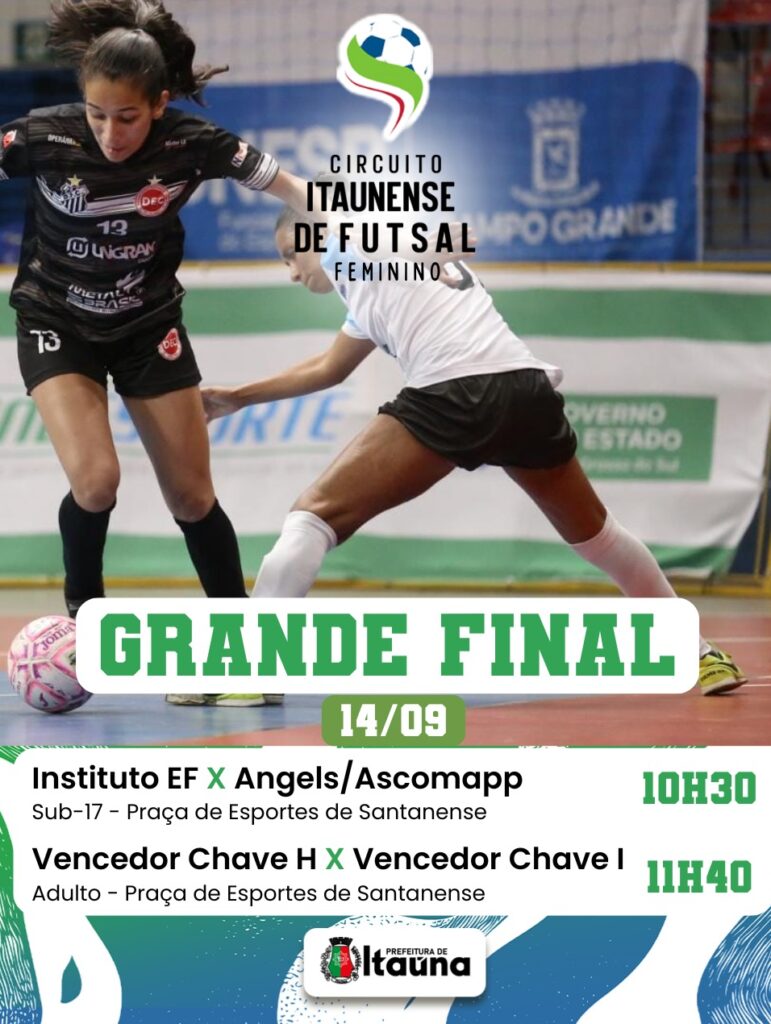 Circuito Itaunense de Futsal Feminino define campeãs neste domingo com rodada decisiva WhatsApp Image 2025-09-10 at 16.20.13