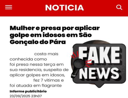 Prima denuncia primo por criar montagem de portal de notícia e acusá-la falsamente de dar golpes em idosos em São Gonçalo do Pará