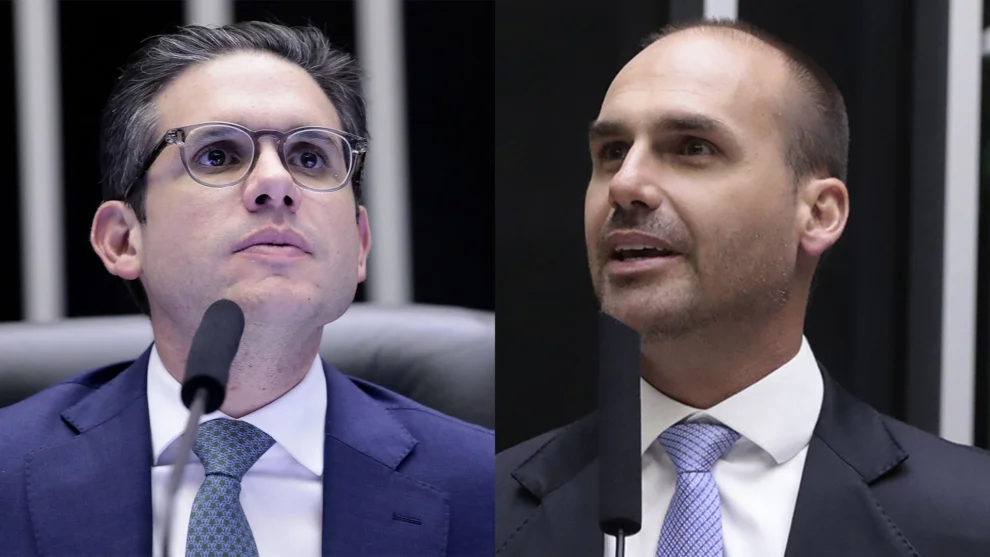Hugo Motta barra Eduardo Bolsonaro e intensifica crise do PL na Câmara dos Deputados hugoeduardo-990x557.jpg