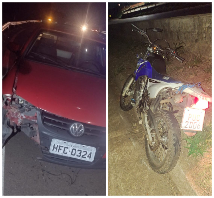 Inusitado na MG-050: búfalos causam colisão entre moto e Saveiro perto da AABB em Divinópolis