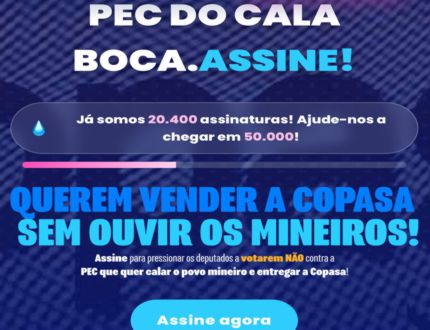 Em dois dias, abaixo-assinado proposto por Lohanna contra a “PEC do Cala a Boca” ultrapassa 20 mil assinaturas