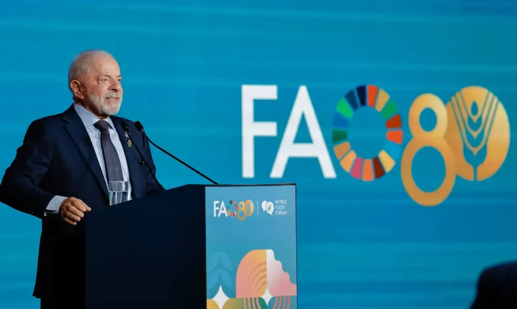Fome é irmã da guerra, diz Lula no Fórum Mundial da Alimentação fome