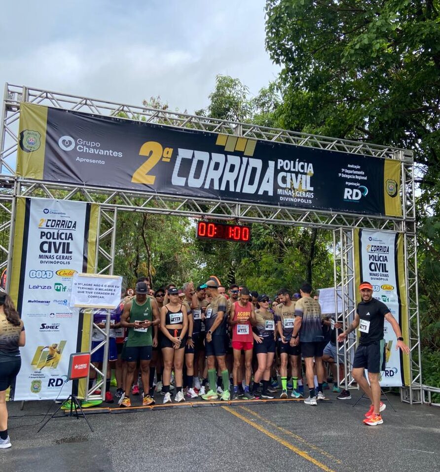 Chuva da trégua e 2ª Corrida da Policia Civil movimenta Divinópolis com esporte, integração e comunidade