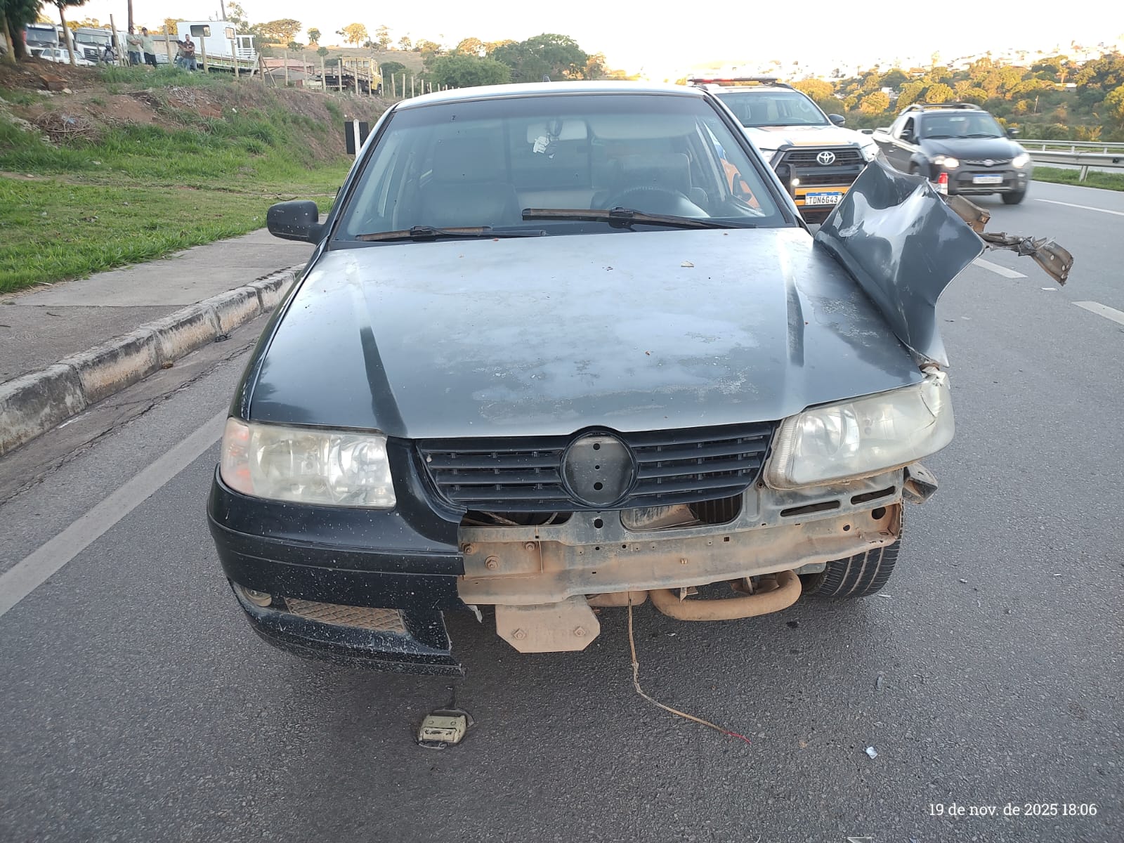 Idoso é atropelado após colisão na MG-050 e levado em estado grave para o HSJD em Divinópolis