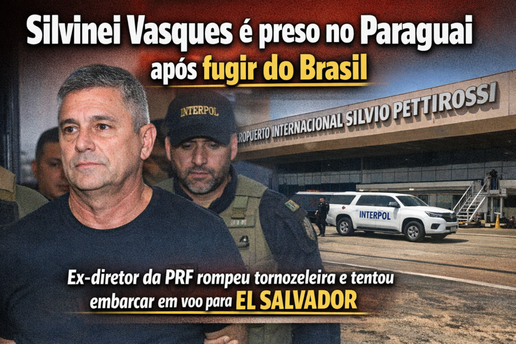 Silvinei Vasques, ex-diretor da PRF, é preso no Paraguai após romper tornozeleira e tentar fuga para El Salvador ChatGPT Image 26 de dez. de 2025, 13_37_37