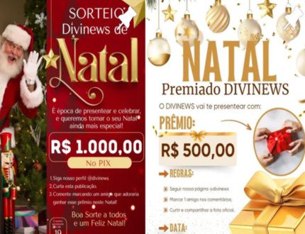 'SEXTOU BEBÊ, SEXTOU! É MIMO DE NATAL: Divinews sorteia R$ 2 mil em PIX na próxima sexta-feira (19/12) Natal Divinews - 3