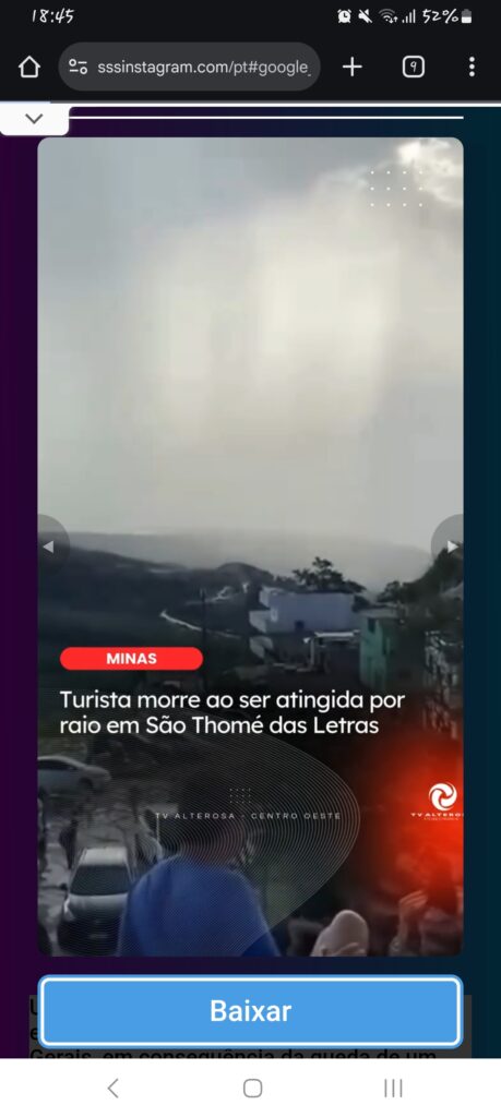 Turista morre após queda de raio em São Thomé das Letras Screenshot_20251229_184520_Chrome