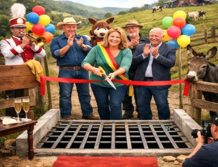 Prefeita inaugura mata-burro com festa e provoca gargalhadas nas redes sociais