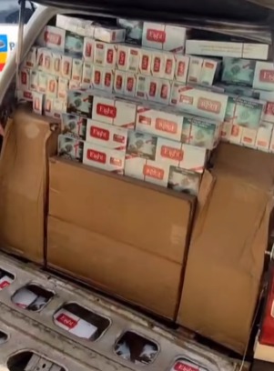 Carga de cigarros paraguaios é interceptada em cerco policial na MGC-462