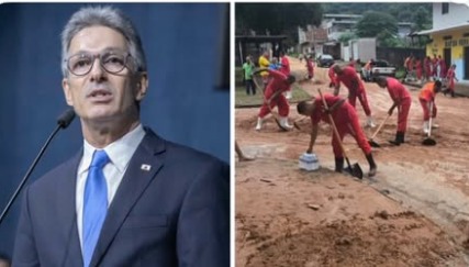 FORÇA-TAREFA EM UBÁ: Zema anuncia envio de detentos para limpar ruas após destruição causada pelas chuvas