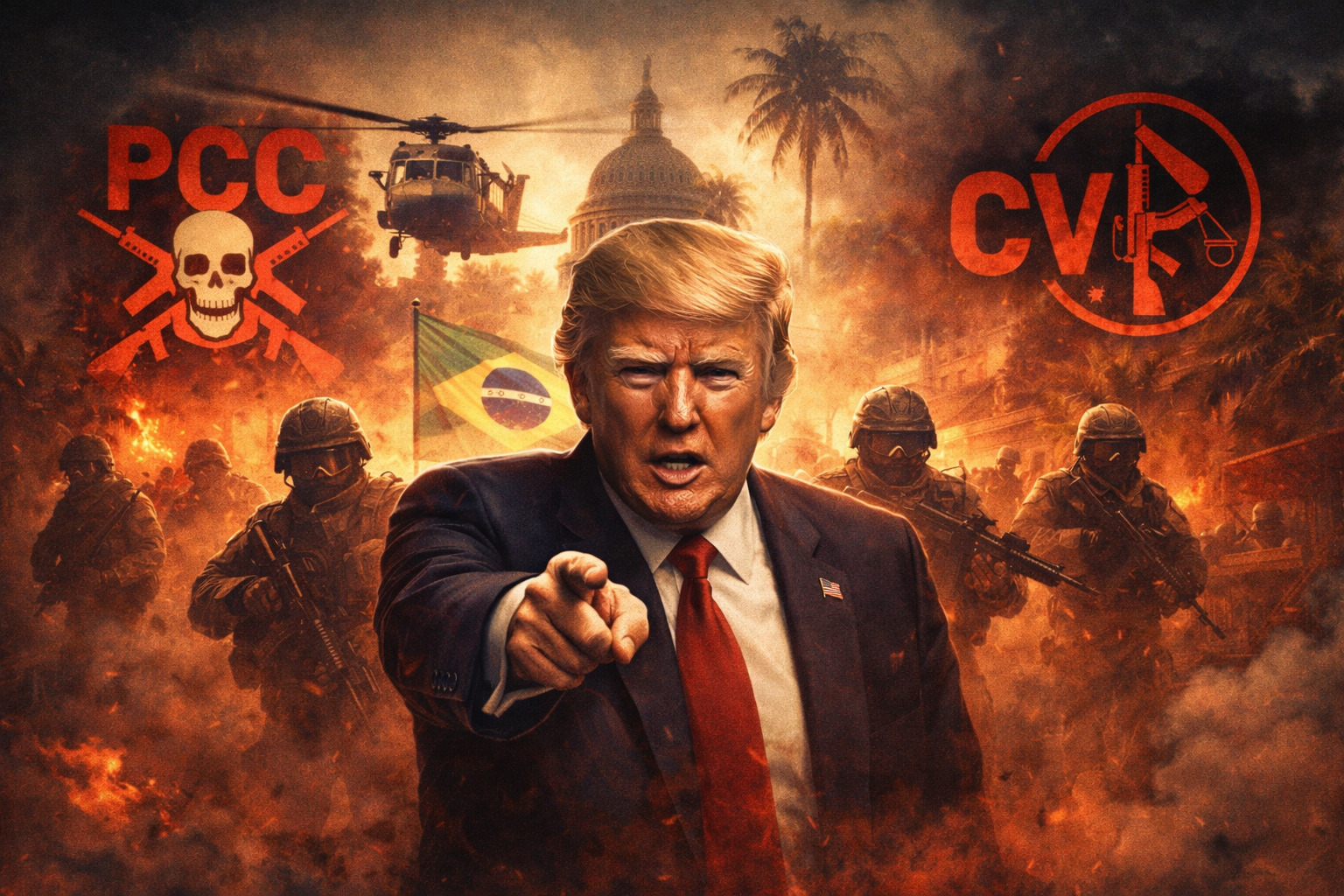 Pretexto perfeito: Classificar PCC e CV como organizações terroristas para invadir Brasil com apoio da direita; Sheherazade aponta risco geopolítico ao país
