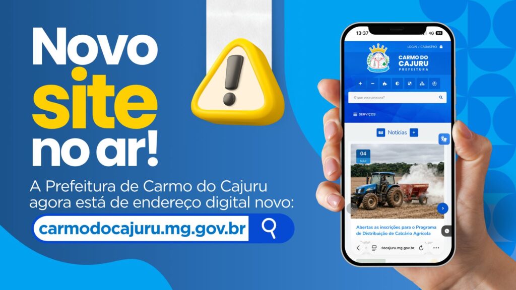 Carmo do Cajuru lança novo site oficial e moderniza Portal de Serviços ao Cidadão WhatsApp Image 2026-03-05 at 12.37.56