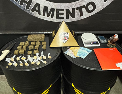 Fim da linha! PM prende suspeito e acaba com ponto de tráfico no Itaunense drogas