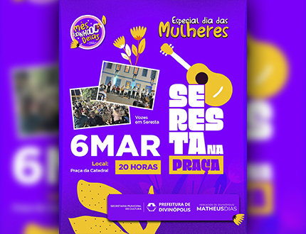 Seresta gratuita em Divinópolis celebra o Mês da Mulher na Praça da Catedral