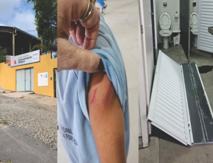Obra sem interdição vira risco: porta desaba, fere aluno e revolta comunidade escolar em Divinópolis obra em escola - 2