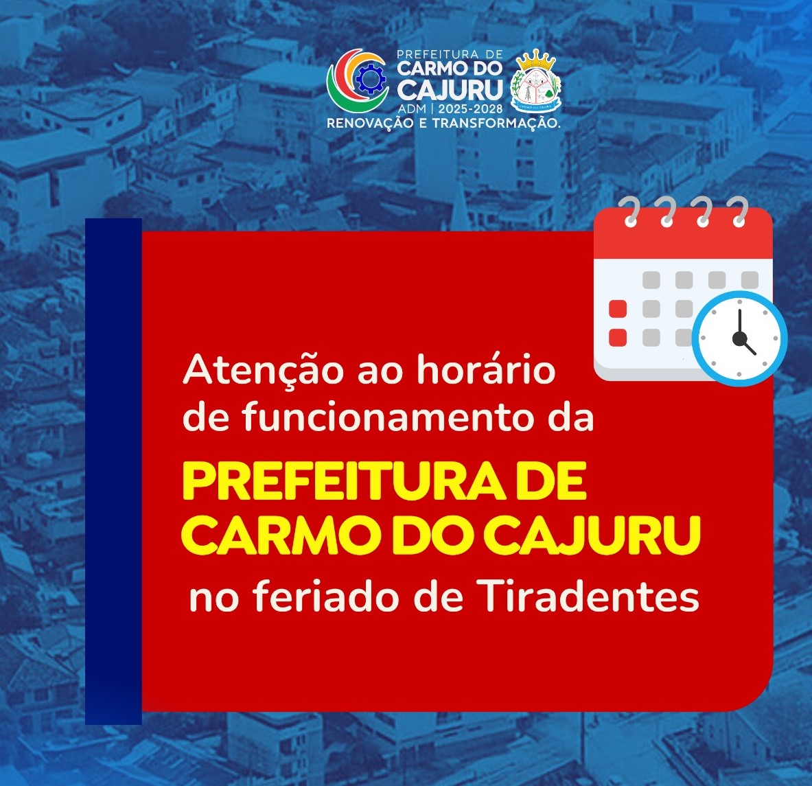 Funcionamento dos serviços públicos no feriado de Tiradentes