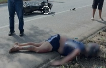 Acidente entre caminhão e moto deixa um morto e vítima em estado gravíssimo na BR-494, entre Divinópolis e Marilândia