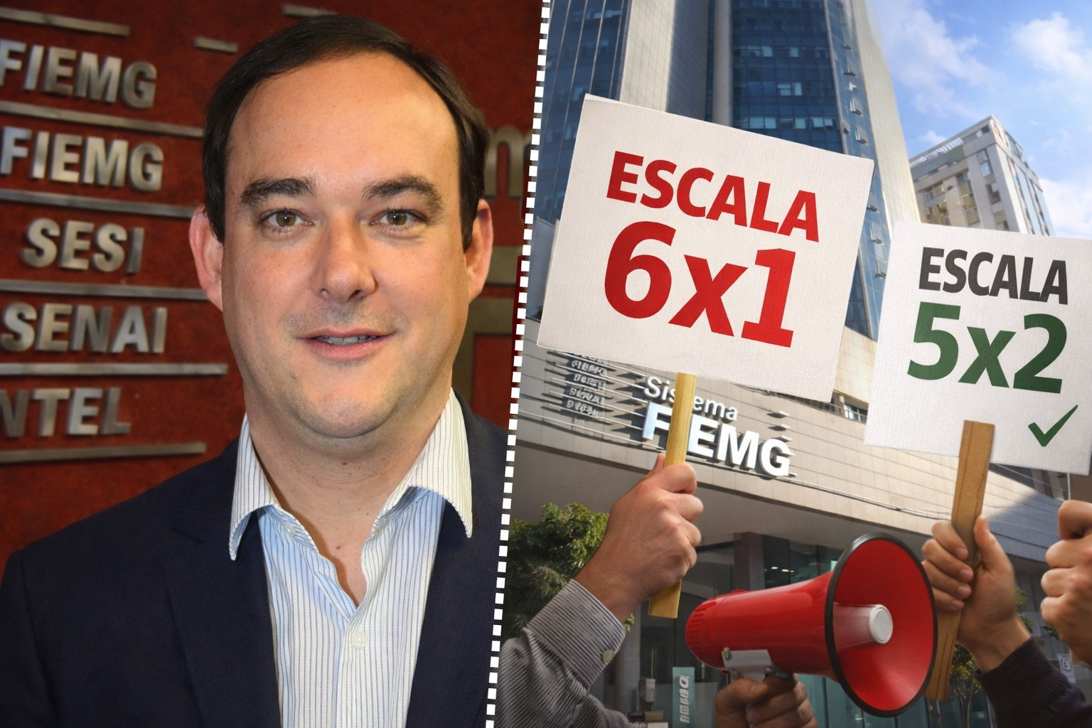 FIEMG ataca o fim da escala 6×1, mas sua estrutura opera majoritariamente em 5×2; visão miope patronal