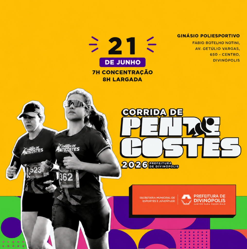 Corrida de Pentecostes 2026 já tem 1.300 inscritos em Divinópolis ChatGPT Image 11 de mai. de 2026, 16_47_09
