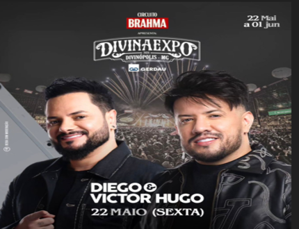Diego & Victor Hugo fazem estreia na Divinaexpo 2026 nesta sexta-feira (22)