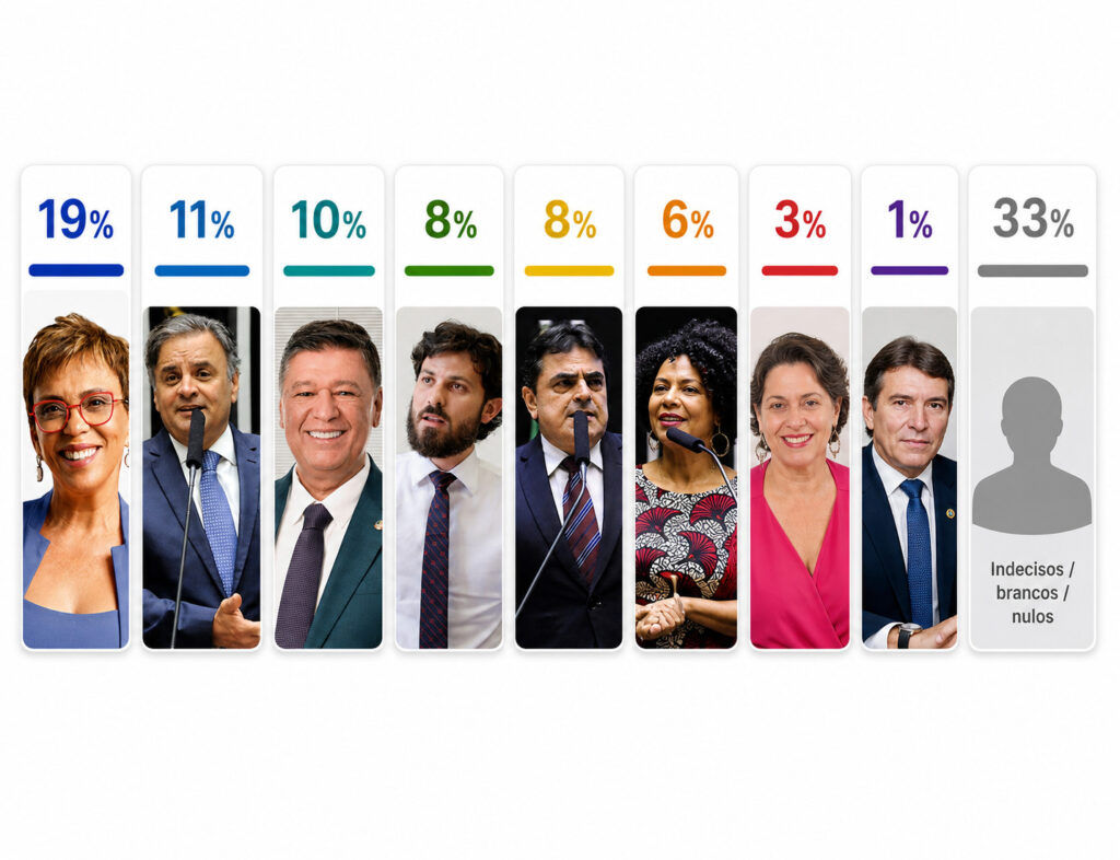 QUAEST: Na corrida ao Senado em Minas, brancos, nulos e indecisos são líderes em pesquisa eleitoral Pesquisa-eleitoral