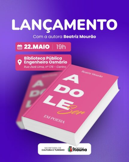 Itaúna celebra nova geração da literatura com lançamento de livro de jovem escritora de 14 anos