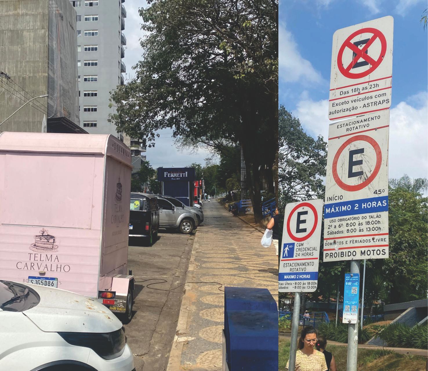 Moradores e comerciantes voltam a reclamar de trailers que ocupam vagas na Praça do Santuário em Divinópolis