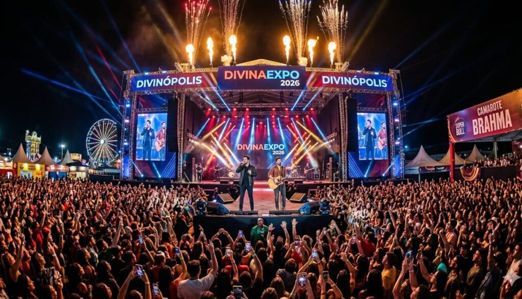 Divinaexpo 2026: Arena lotada Hugo & Guilherme e Murilo Huff sacudiram o sábado rodeio 2026 divina expo
