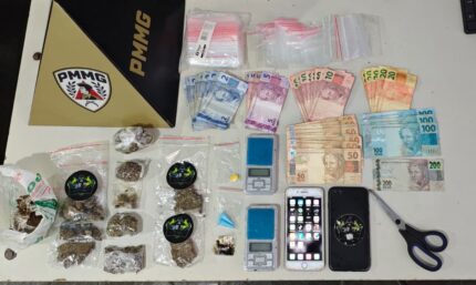 Tráfico em Cláudio: Jovem é preso em flagrante com drogas
