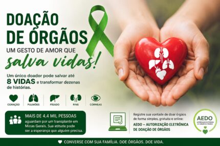 Quase 2 mil mineiros registram desejo de doar órgãos em cartórios; AEDO completa dois anos e reforça importância de salvar vidas