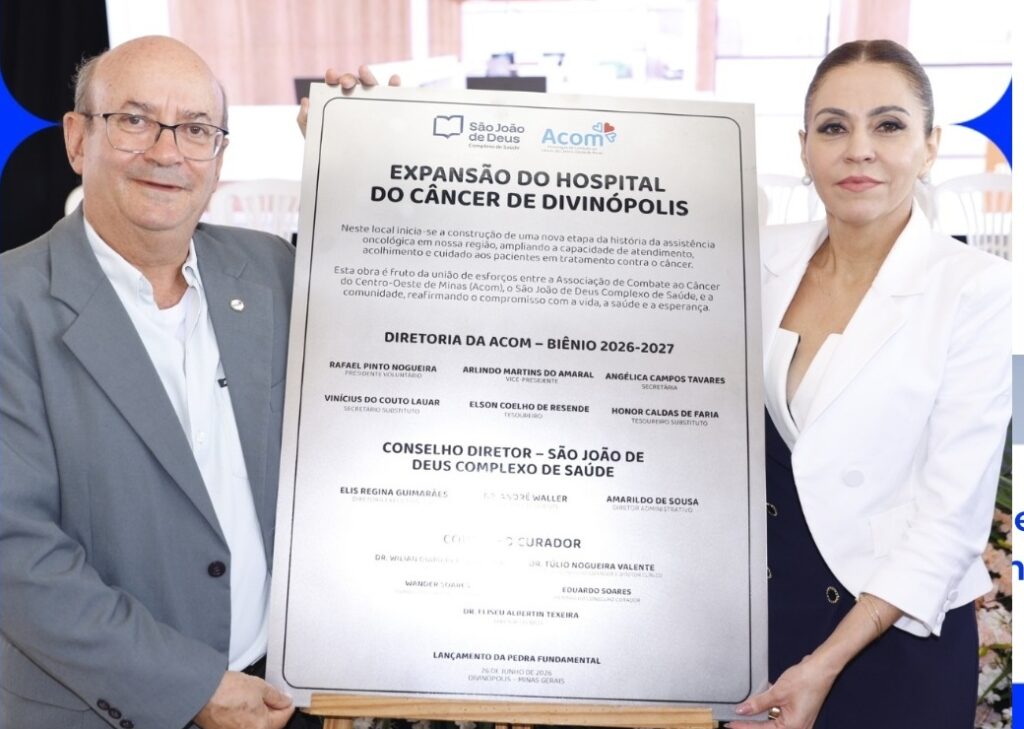 São João de Deus e Acom lançam pedra fundamental do novo Hospital do Câncer de Divinópolis, um marco para a saúde de Minas Gerais JOAO NOVO