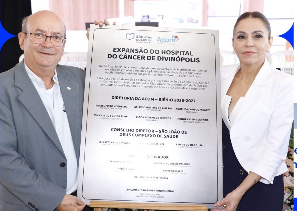 São João de Deus e Acom lançam pedra fundamental do novo Hospital do Câncer de Divinópolis, um marco para a saúde de Minas Gerais