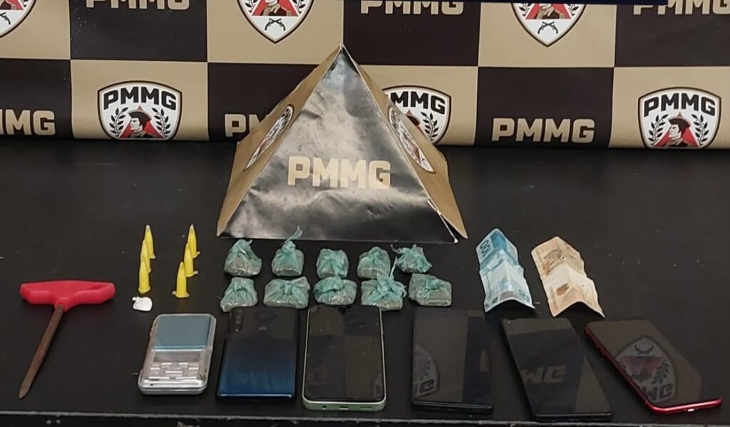 Divinópolis: PM prende três suspeitos por tráfico no bairro Planalto crime divinopolis HMMH