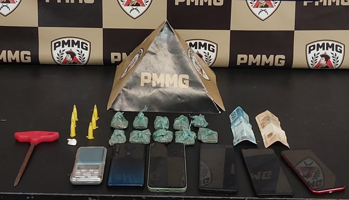 Divinópolis: PM prende três suspeitos por tráfico no bairro Planalto