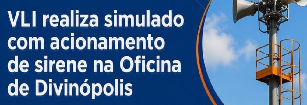 Sirene da VLI será acionada em simulado nesta sexta (24) em Divinópolis
